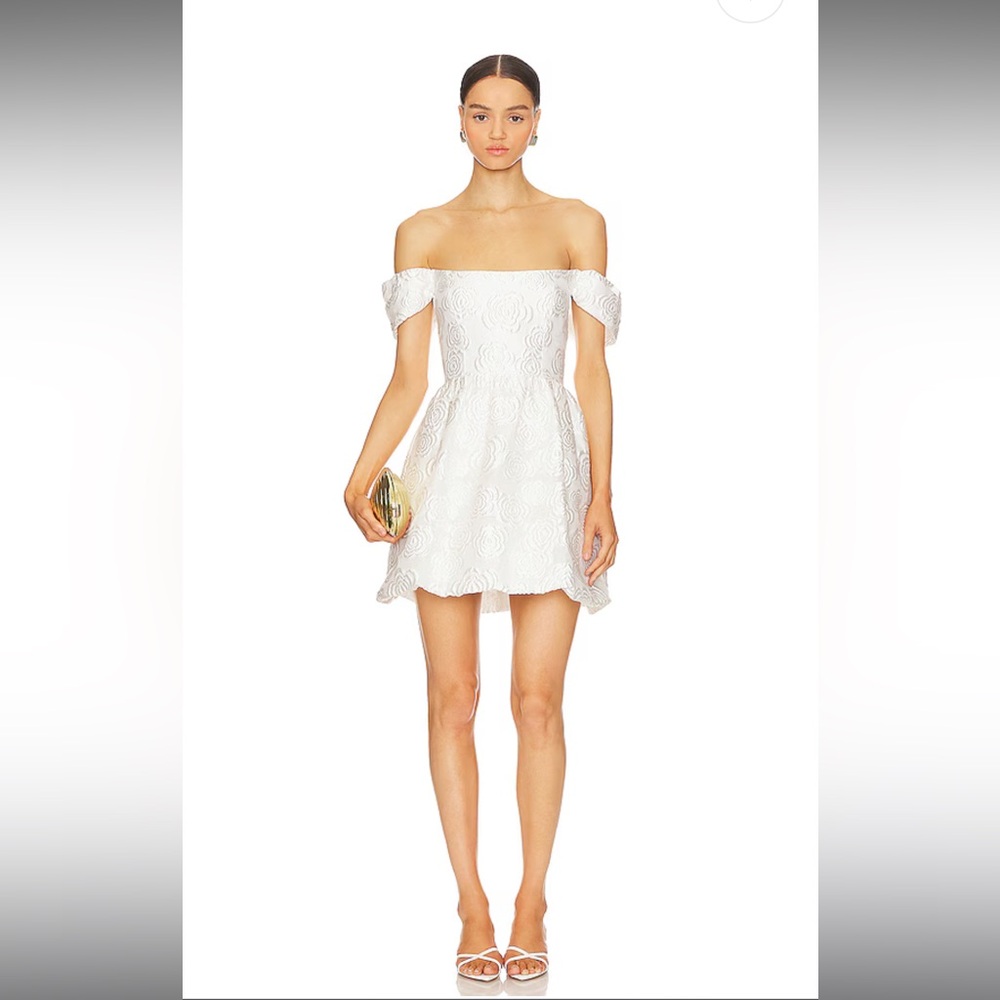 Amanda Uprichard Valentina off the shoulder White Dress